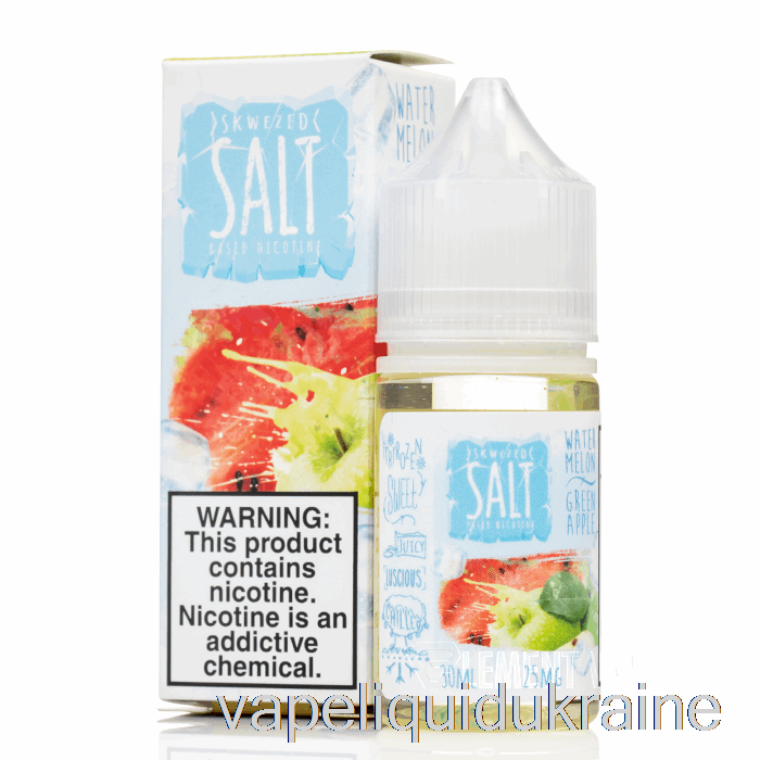 Vape Liquid Ukraine ICE Watermelon Green Apple - Skwezed Salts - 30mL 50mg